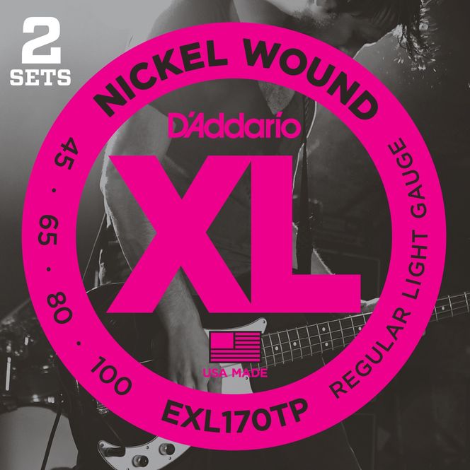 Hovedbilde D'addario EXL170TP El-bass Nickel Wound 045 - 100 (Twin-Pack)