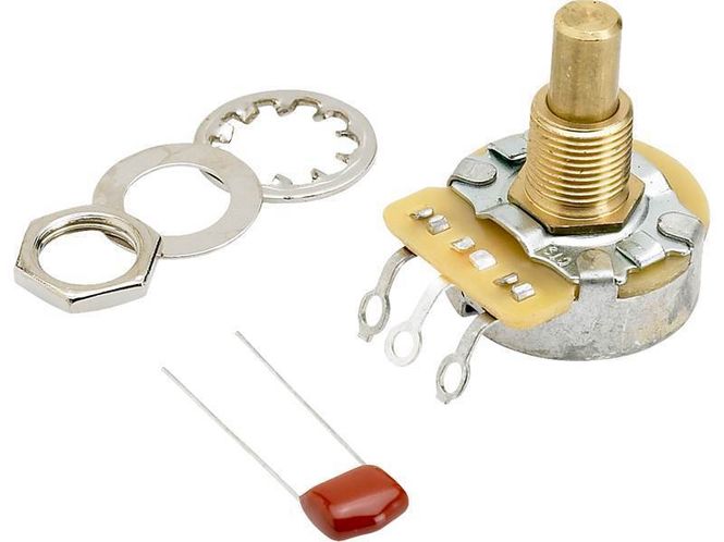 Hovedbilde Fender 250K No Load Solid Shaft Potentiometer (Volume or Tone)