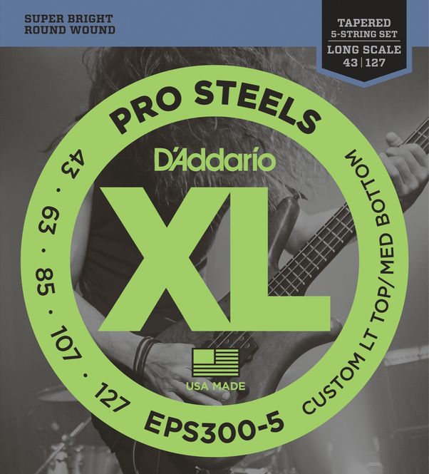 Hovedbilde D'addario EPS300-5 El-bass Prosteels 043-127 (5-Strängset)