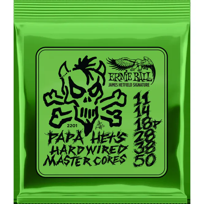 Hovedbilde Ernie Ball  EB-2201 Papa Het's, James Hetfield Signature Strings, Paradigm Core Wire, 11-50