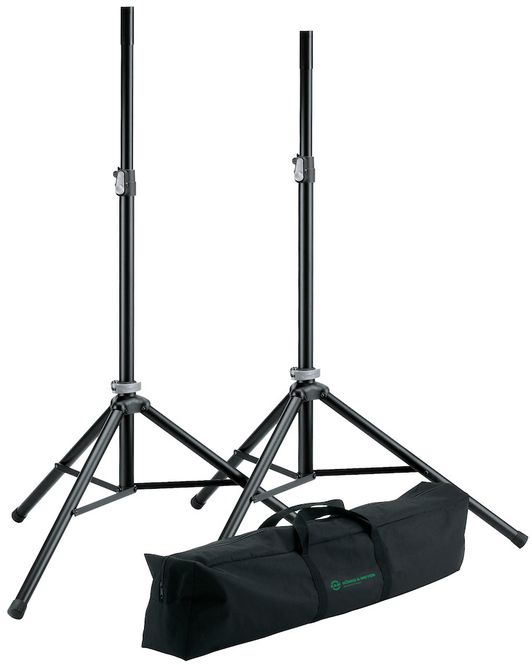 Hovedbilde K&M 21449 - Høyttalerstativ pakke, 2 stativer + bag