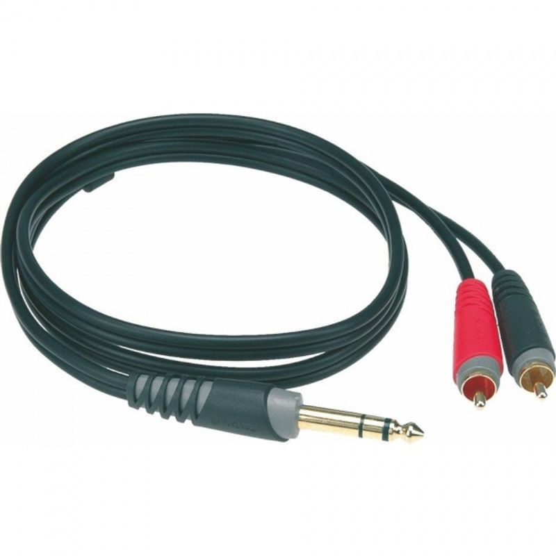 Klotz AY3-0100 Y-kabel Stereo Jack - 2X Phono RCA 1m