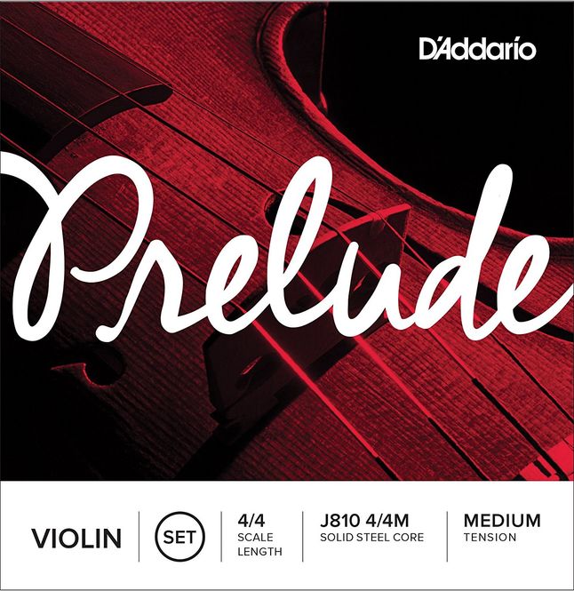 Hovedbilde D'Addario J810 4/4M Prelude Violin Set, Fiolinstrenger