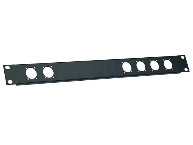 Hovedbilde K&M 28306 Rackpanel med 6 hull for XLR-kontakter, Sort