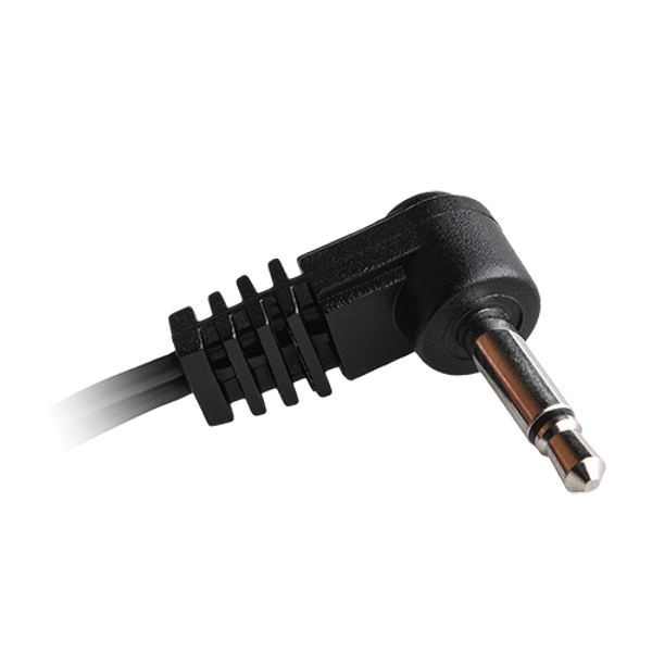 Cioks Type 5 - 3,5mm Jack-plug, tip positive, L-shape, 50cm (black)