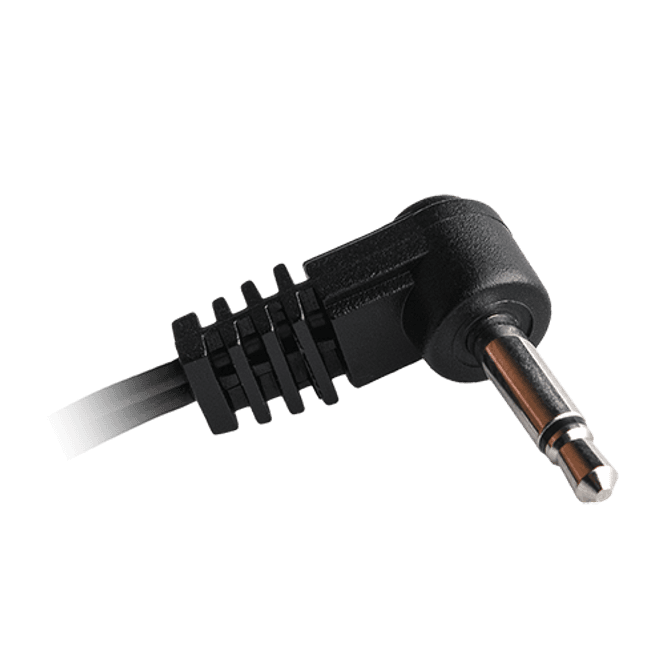 Hovedbilde Cioks Type 5 - 3,5mm Jack-plug, tip positive, L-shape, 50cm (black)