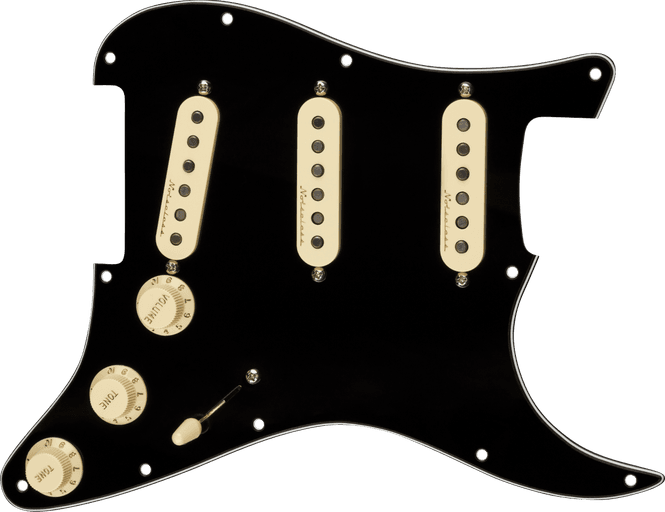 Hovedbilde Fender - Pre-Wired Strat Pickguard, Vintage Noiseless, Black, SSS