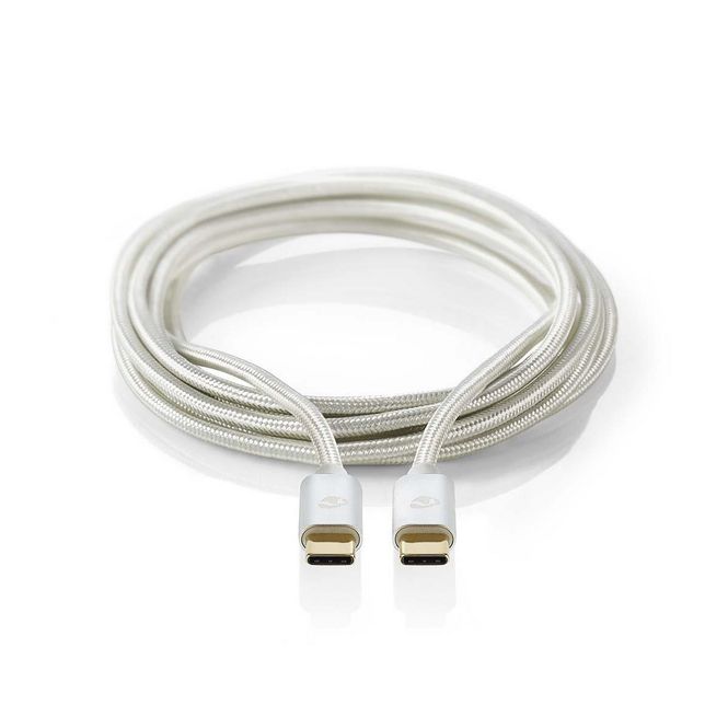 Hovedbilde Nedis USB C til USB C Kabel, USB 2.0, Gull belagt, 2M