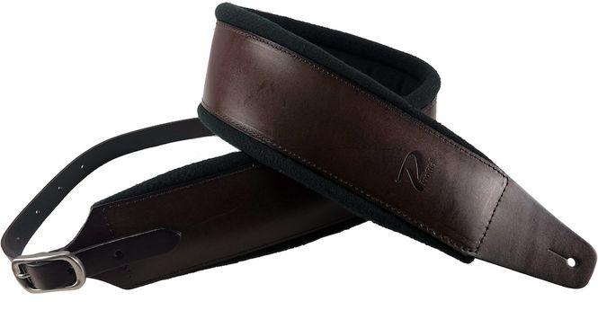 Hovedbilde Profile FPB05 Pro Italian Leather Guitar Strap Dark Brown