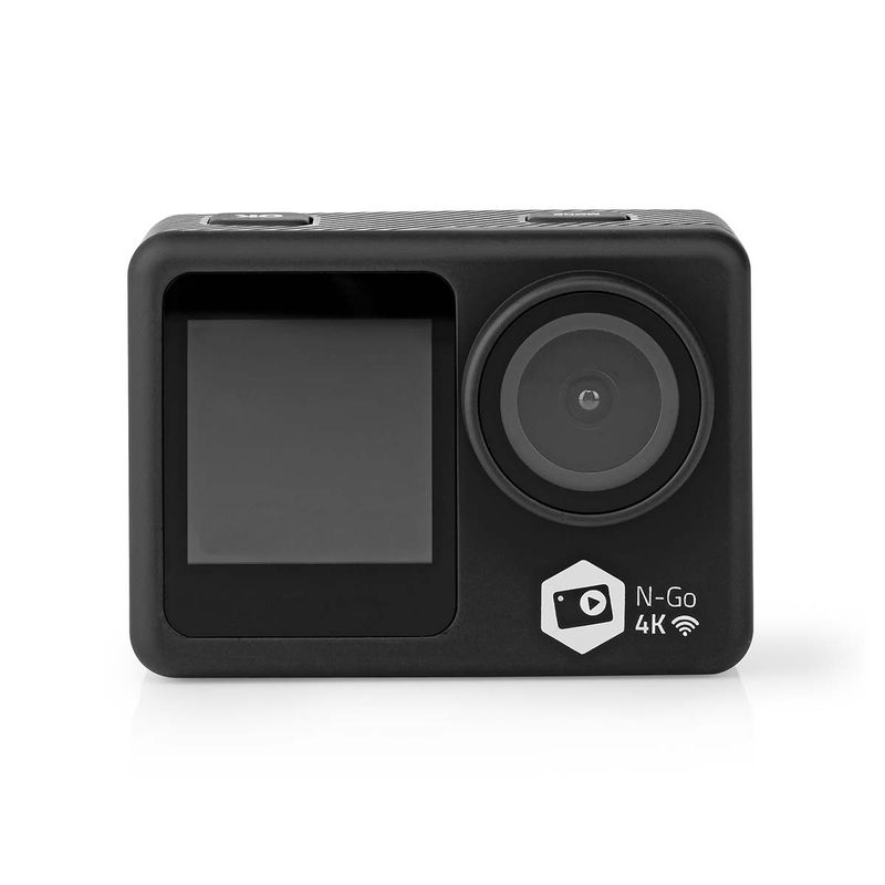 Nedis Actionkamera Dobbel Skjerm, 4K@30fps, 16 MPixel, WiFi, HD, vanntett opptil 30M
