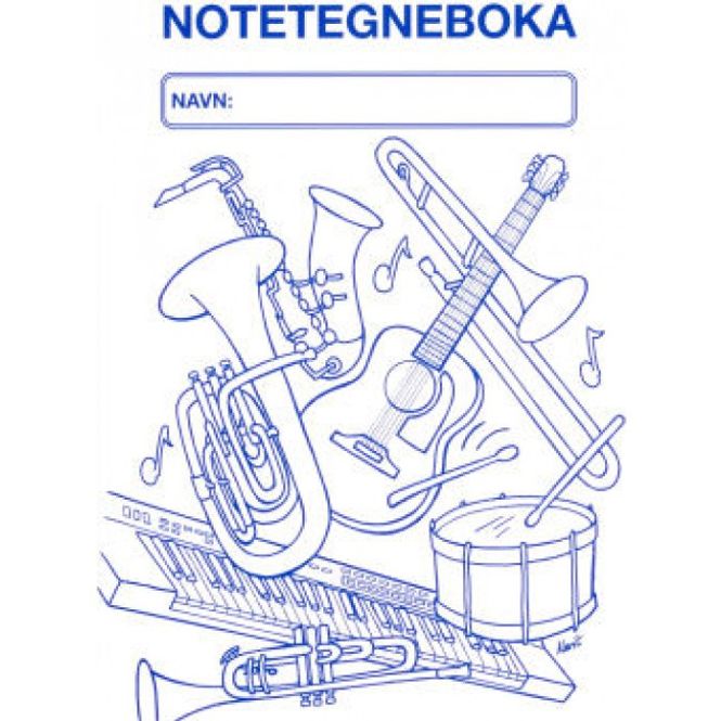 Hovedbilde Notetegneboka A4 - Store notelinjer