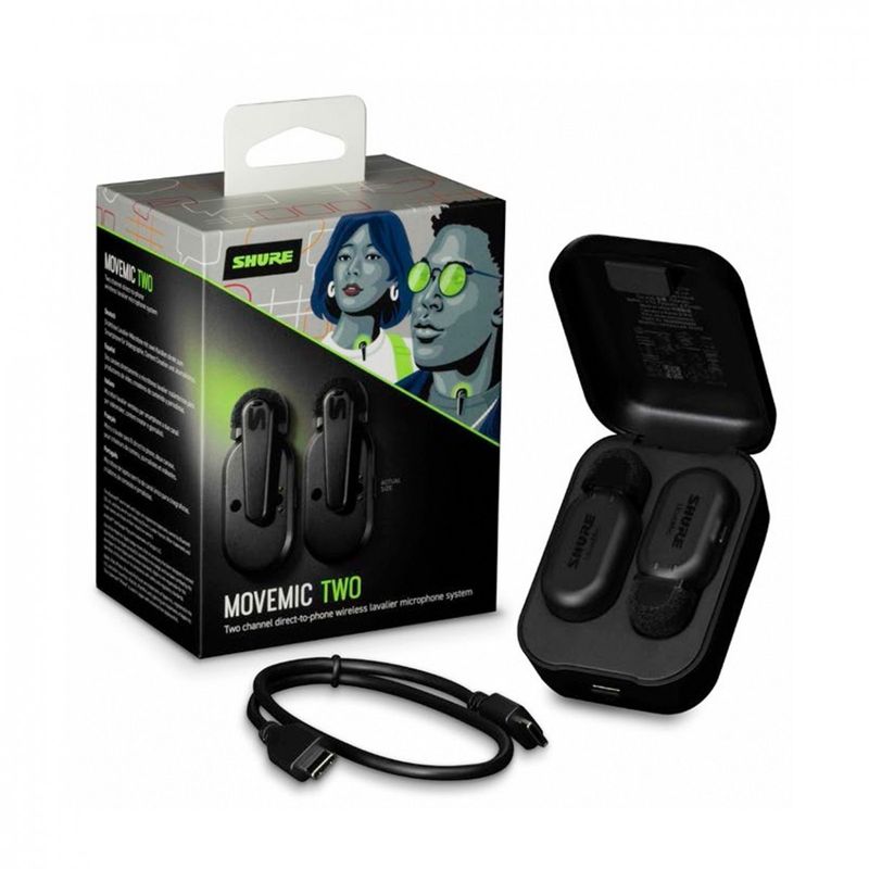 Shure MoveMic MV-Two Z6 Wireless Lavalier System, to-kanals trådløse clip-on-mikrofonen