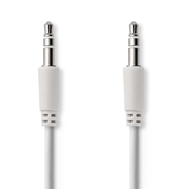 Hovedbilde Nedis Stereo lydkabel, mini stereo jack, 3.5mm, 1 meter - Hvit