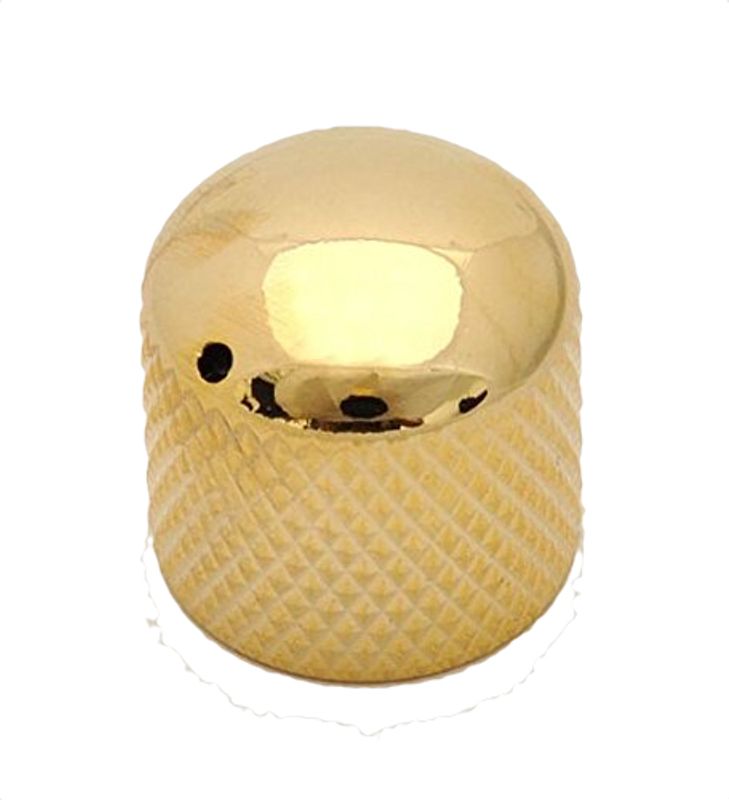 Partsland Pot knob Gold-plated, settskru for solid- og split-shaft