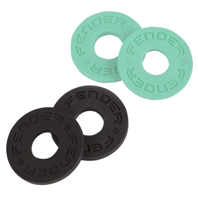 Hovedbilde Fender Strap Blocks, Black & Surf Green - 2 par