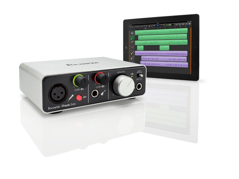 Focusrite iTrack Solo Lightning, 2-kanals lydkort for iPad, PC og Mac