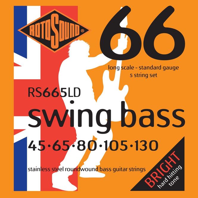 Hovedbilde Rotosound RS665LD Stainless Steel 5 String 45-130