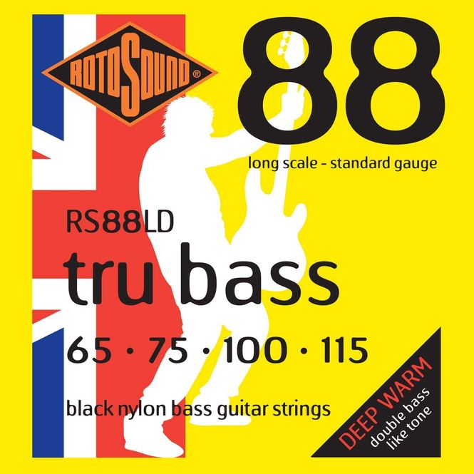 Hovedbilde Rotosound RS88LD Black Nylon Flatwound 65-115