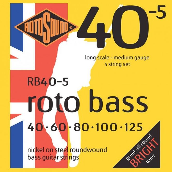 Hovedbilde Rotosound RB40-5 Nickel Unsilked 5 String 40-125