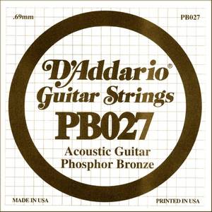 Hovedbilde D'Addario PB027 Acoustic Guitar Phosphor Bronze .027, l&oslash;s streng