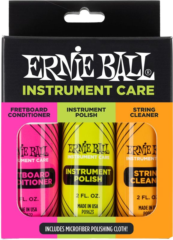 Ernie Ball EB-4225 Instrument Care, 3-Pack, Alt du trenger for å vedlikeholde instrumentet