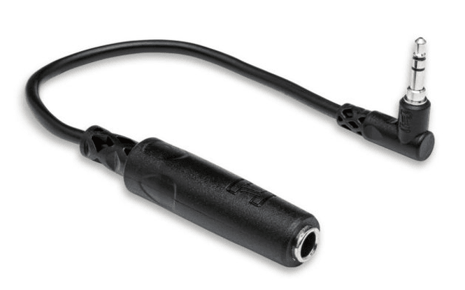 Hovedbilde Hosa MHE-100.5 mini stereojack - han (3.5mm) til jack - hun 6.3mm) 