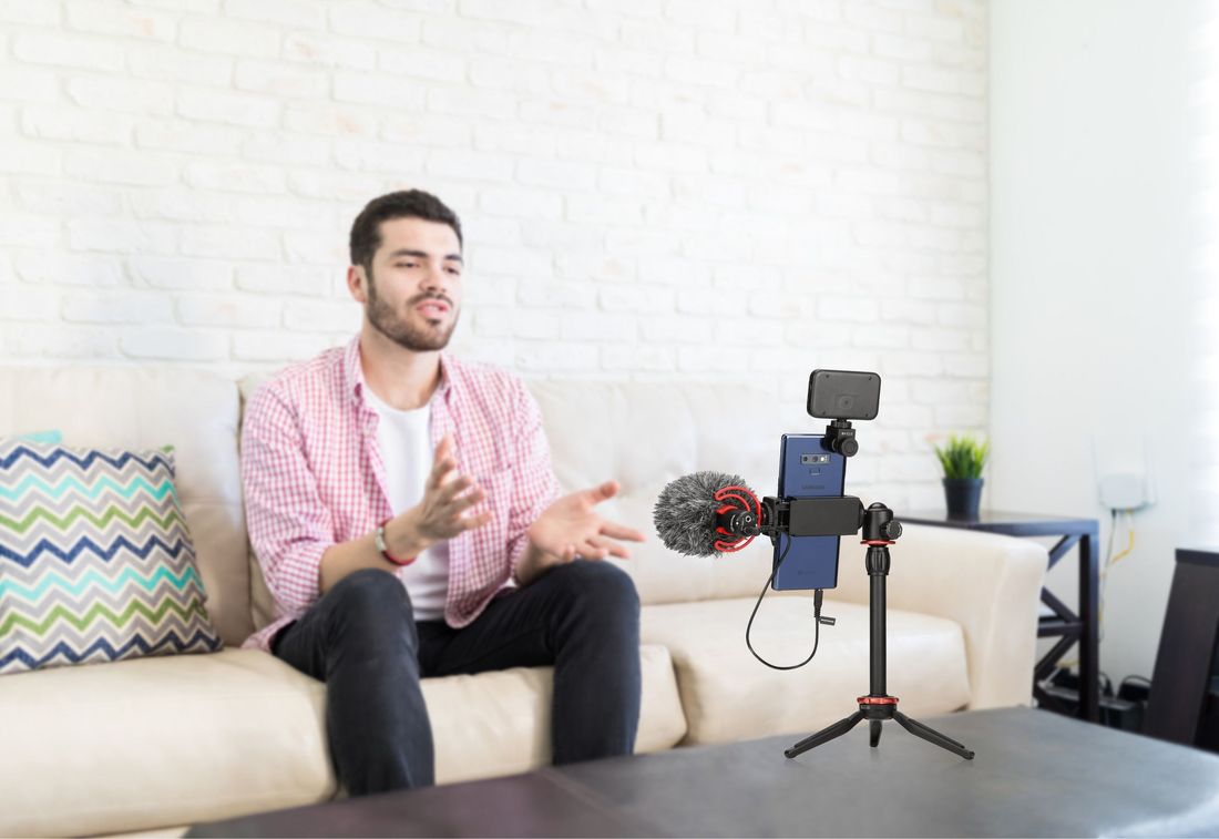 BOYA BY-VG350 vlogging kit med mikrofon og LED-lys