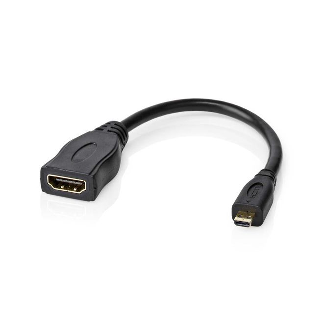 Hovedbilde High Speed ​​HDMI-overgang til Micro HDMI m/Ethernet, 4K@30Hz, 10.2Gb, 0,2m