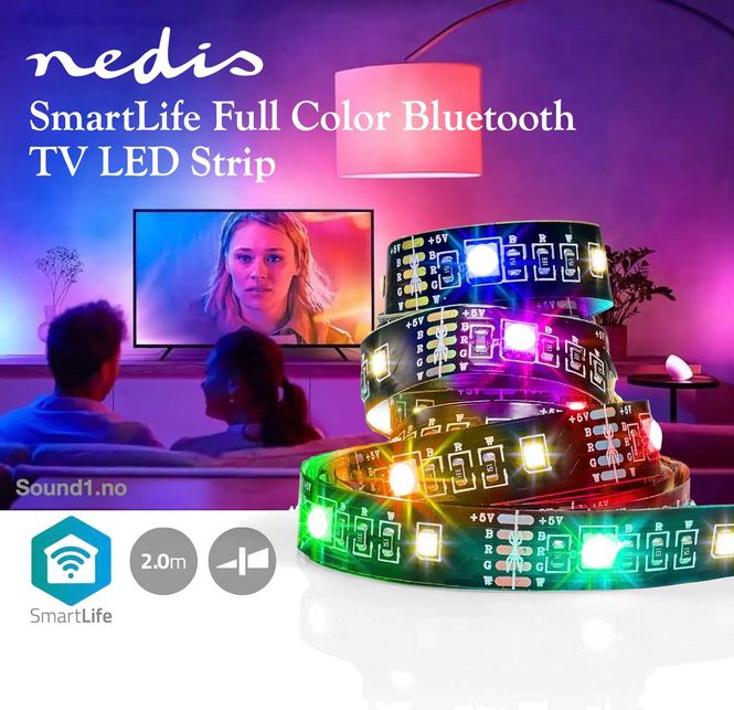 Hovedbilde SmartLife Full Color Bluetooth TV LED Strip, 2m