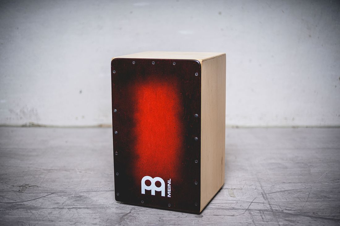 Meinl Percussion SC100RDB Snarecraft Cajon 100, Red Burst