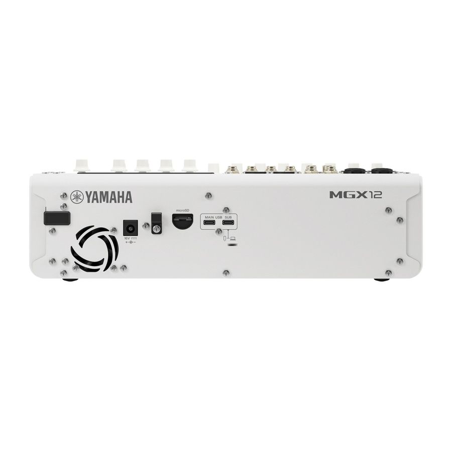Yamaha MGX12VW, 12 kanals Digital Mixer m/ Multi-track USB og Video, White