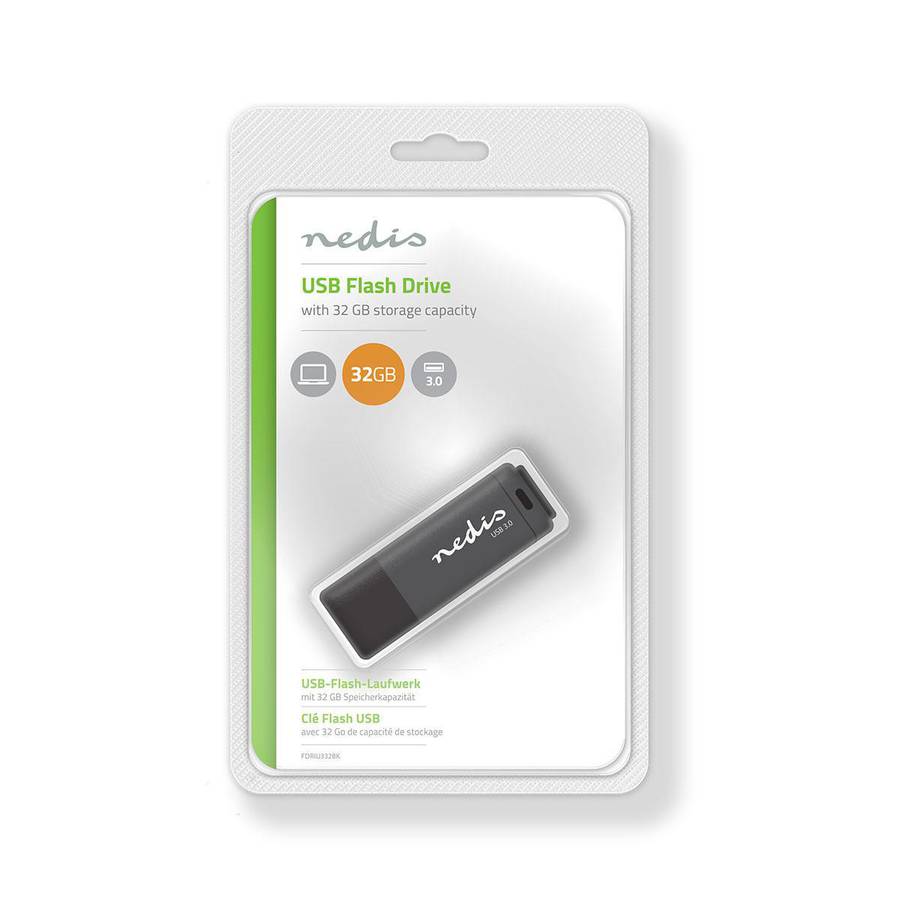 Nedis Minnepenn, 32GB, USB 3.0 ekstremt høy hastighet