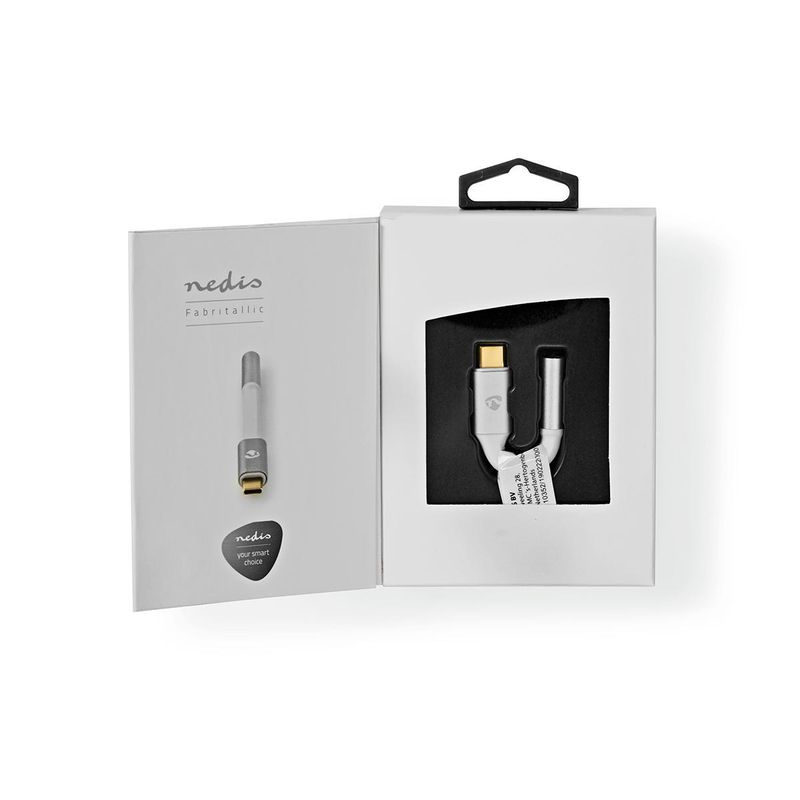 Nedis høykvalitets USB-C Adapter for bla. mobil, PC/Mac, 0.08 m