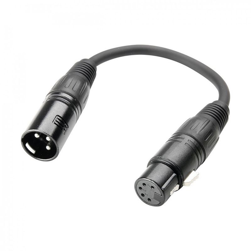 Algam ADAPT-XLR-M3F5 DMX-overgang 3pin han/5pin hun. 30cm.