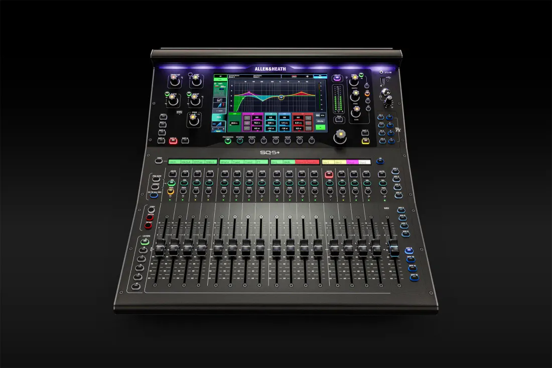 A&H SQ-5+, 48ch digital mixer, 96kHz, 16 Mic/Line 12 XLR out
