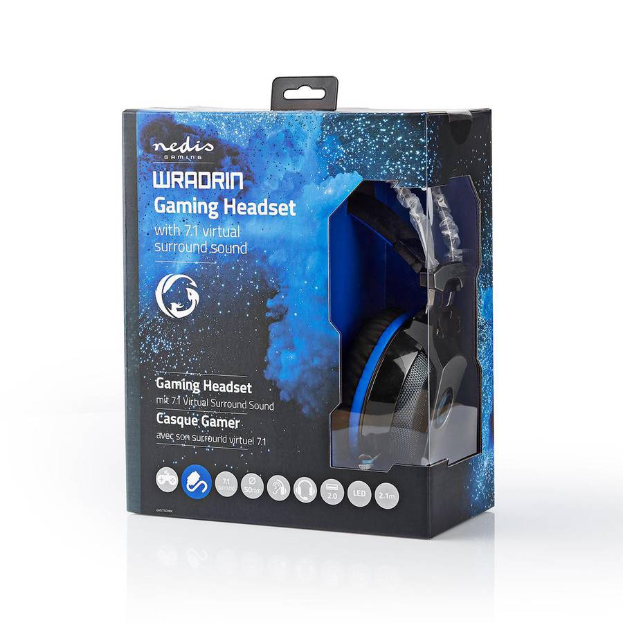 Nedis Headset 7.1 virtuell surroundlyd - GHST500BK