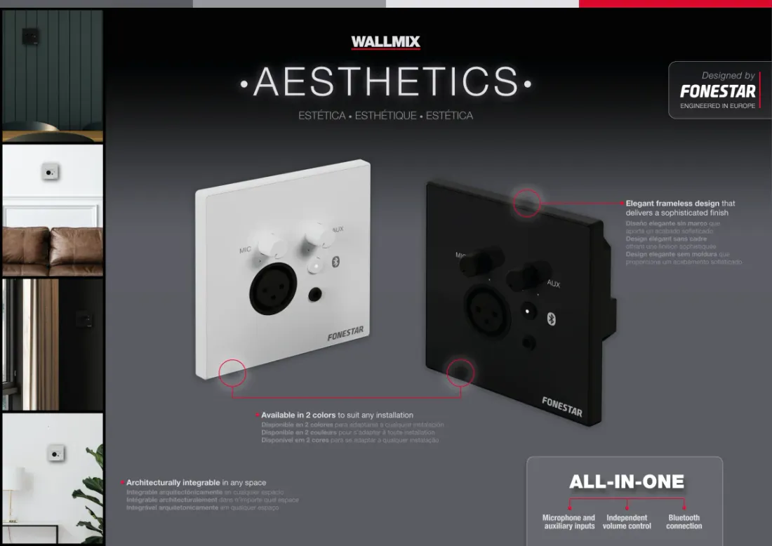 LARQ påveggsboks for Fonestar Wallmix-WH Bluethoot panel