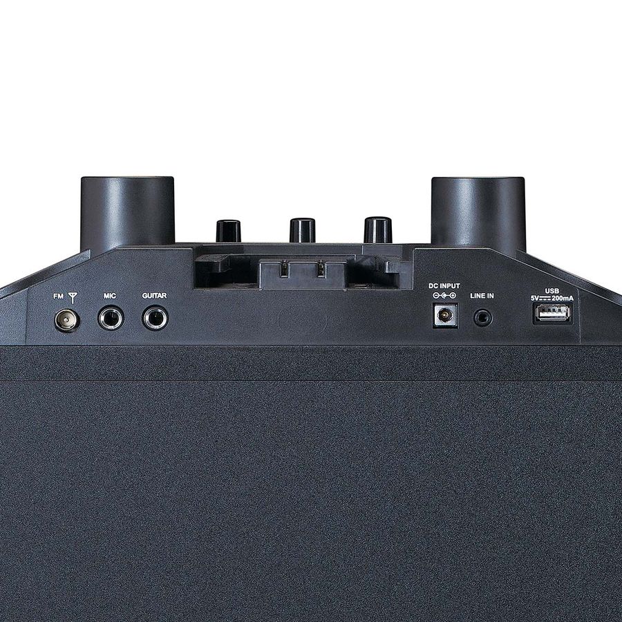 Lenco PA-220BK, 120W partyhøyttaler m/mikrofoner og lys