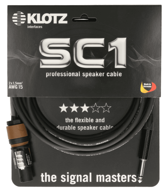 Hovedbilde Klotz SC1 Neutrik 2x1.5 Høyttalerkabel, speakON - Jack - 10m