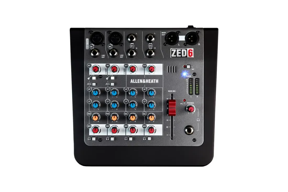 A&H ZED-6, 6 kanals Mixer, 2 Mono 2 Stereo
