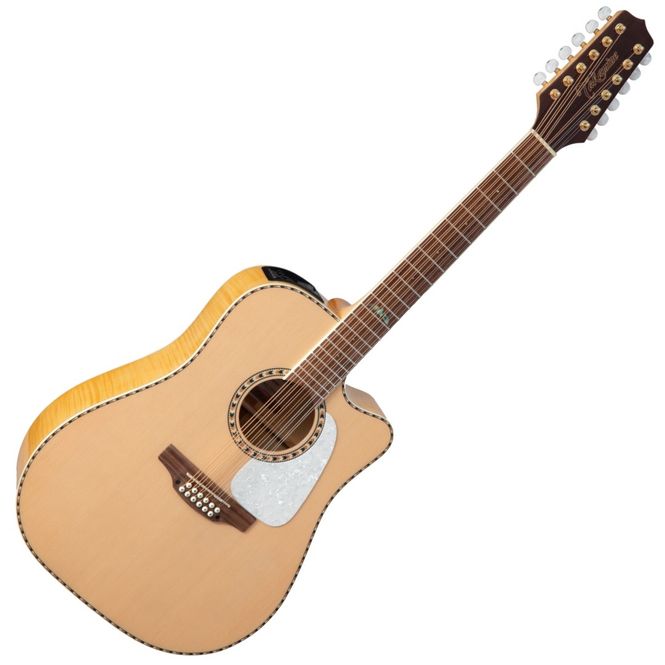 Hovedbilde Takamine GD74CE-12U 12-strengs natural gitar med granlokk