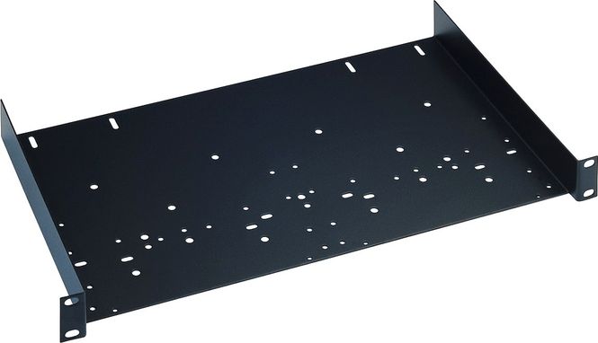 Hovedbilde Adam Hall 8754 Rackhylle i stål med hull for ulike typer innfestninger, 1U
