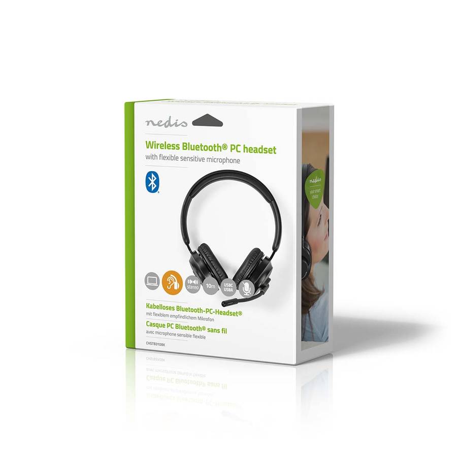Nedis Bluetooth hodetelefoner m/ hodebøyle-mikrofon