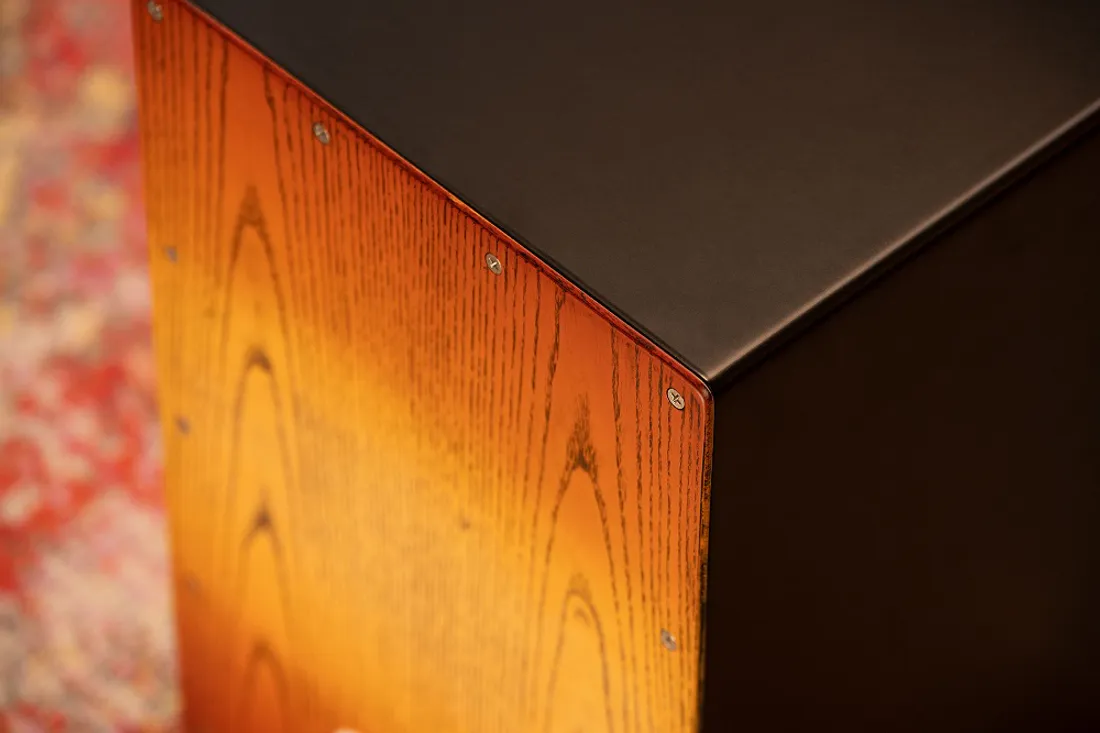 Meinl MCAJ100BK-SAF Headliner Snare Cajon Black - Sonoran Amber Fade