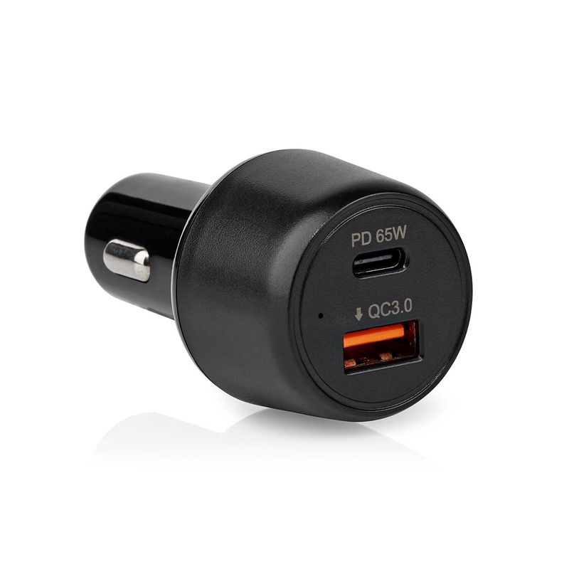 Nedis Billader 65W, 3.25A, USB-A / USB-C, Fast Charge, PD (Power Delivery) 65W, Smart IC-teknologi