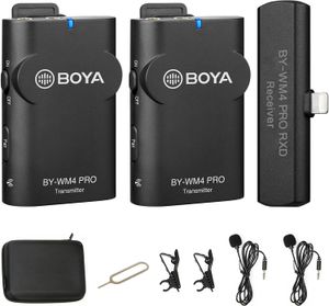 Hovedbilde BOYA BY-WM4 PRO-K4 tr&aring;dl&oslash;st mikr.syst 2 kanaler.2.4GHz.