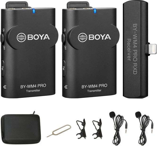 Hovedbilde BOYA BY-WM4 PRO-K4 trådløst mikr.syst 2 kanaler.2.4GHz.