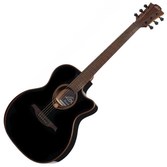 Hovedbilde LAG Guitars T118ABCE-BRS Auditorium Bevel Cutaway Electro, Black (special edition)