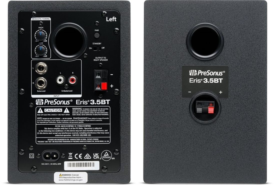Presonus Eris 3.5BT 2nd Gen, sett med en aktiv/passiv monitor, Bluetooth