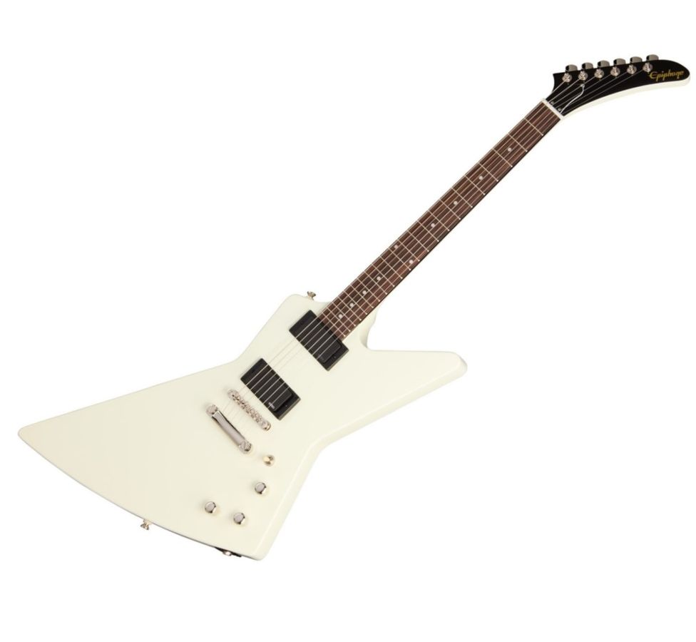 Epiphone Explorer 80s EMG Classic White
